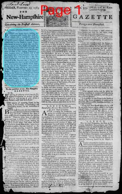 Page thumbnail for The New Hampshire Gazette