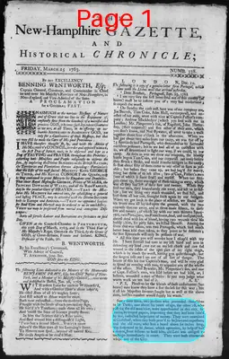 Page thumbnail for The New Hampshire Gazette And Historical Chronicle