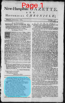Page thumbnail for The New Hampshire Gazette And Historical Chronicle