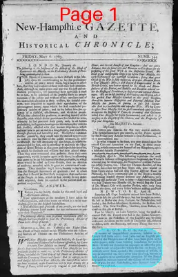 Page thumbnail for The New Hampshire Gazette And Historical Chronicle