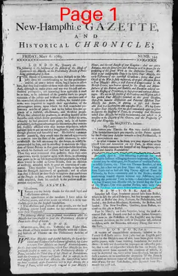 Page thumbnail for The New Hampshire Gazette And Historical Chronicle