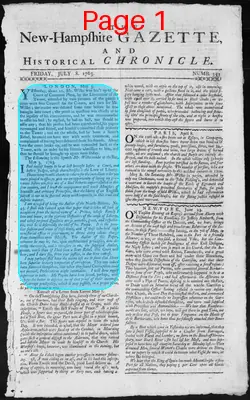 Page thumbnail for The New Hampshire Gazette And Historical Chronicle