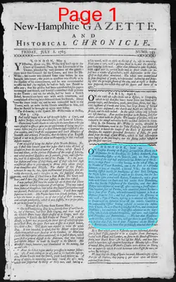 Page thumbnail for The New Hampshire Gazette And Historical Chronicle