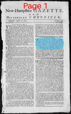 Page thumbnail for The New Hampshire Gazette And Historical Chronicle