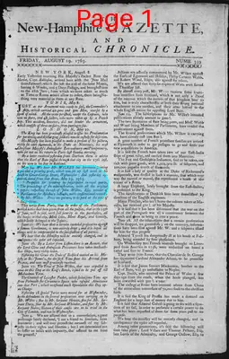 Page thumbnail for The New Hampshire Gazette And Historical Chronicle