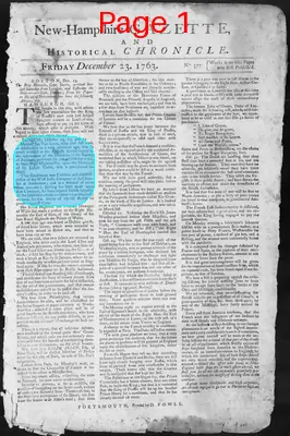 Page thumbnail for The New Hampshire Gazette And Historical Chronicle
