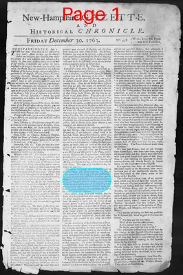 Page thumbnail for The New Hampshire Gazette And Historical Chronicle