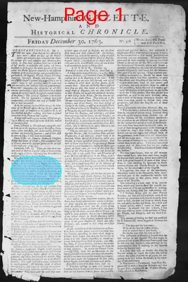 Page thumbnail for The New Hampshire Gazette And Historical Chronicle