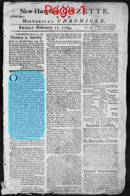 Page thumbnail for The New Hampshire Gazette And Historical Chronicle