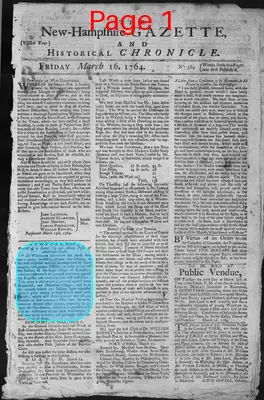 Page thumbnail for The New Hampshire Gazette And Historical Chronicle