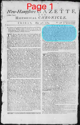 Page thumbnail for The New Hampshire Gazette And Historical Chronicle