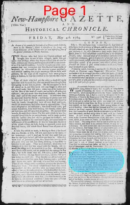 Page thumbnail for The New Hampshire Gazette And Historical Chronicle