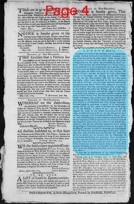 Page thumbnail for The New Hampshire Gazette And Historical Chronicle