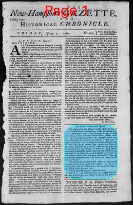 Page thumbnail for The New Hampshire Gazette And Historical Chronicle