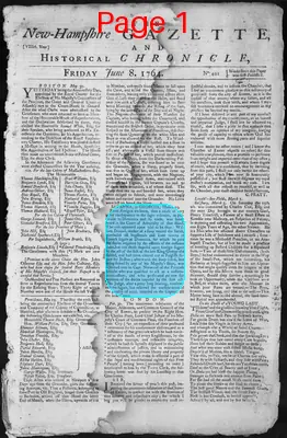Page thumbnail for The New Hampshire Gazette And Historical Chronicle