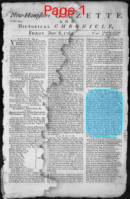 Page thumbnail for The New Hampshire Gazette And Historical Chronicle