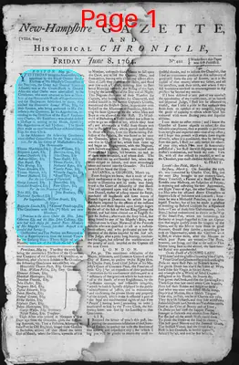 Page thumbnail for The New Hampshire Gazette And Historical Chronicle
