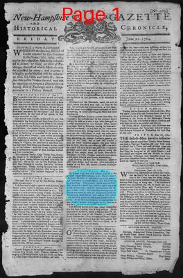 Page thumbnail for The New Hampshire Gazette And Historical Chronicle
