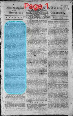 Page thumbnail for The New Hampshire Gazette And Historical Chronicle