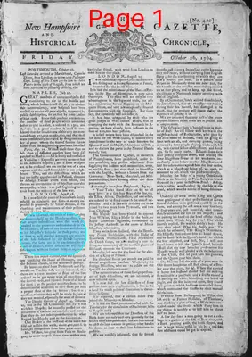 Page thumbnail for The New Hampshire Gazette And Historical Chronicle