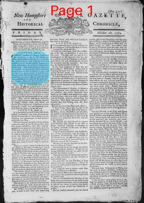 Page thumbnail for The New Hampshire Gazette And Historical Chronicle