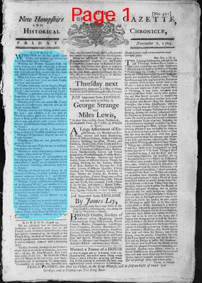 Page thumbnail for The New Hampshire Gazette And Historical Chronicle