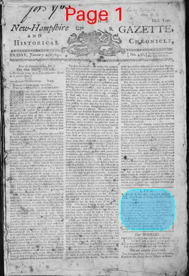 Page thumbnail for The New Hampshire Gazette And Historical Chronicle