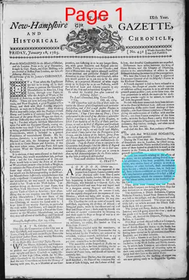 Page thumbnail for The New Hampshire Gazette And Historical Chronicle