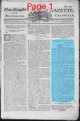Page thumbnail for The New Hampshire Gazette And Historical Chronicle