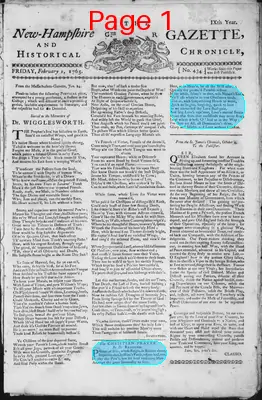 Page thumbnail for The New Hampshire Gazette And Historical Chronicle