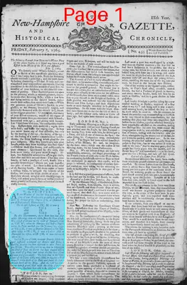 Page thumbnail for The New Hampshire Gazette And Historical Chronicle