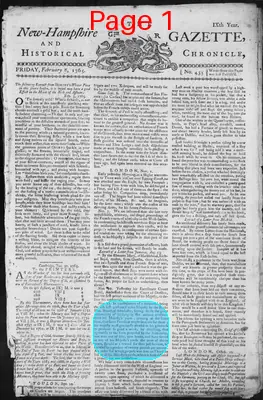 Page thumbnail for The New Hampshire Gazette And Historical Chronicle