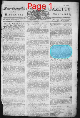 Page thumbnail for The New Hampshire Gazette And Historical Chronicle
