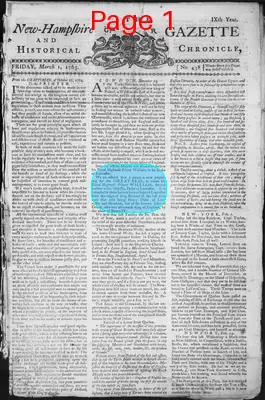Page thumbnail for The New Hampshire Gazette And Historical Chronicle