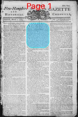 Page thumbnail for The New Hampshire Gazette And Historical Chronicle