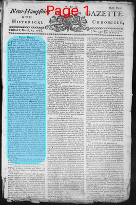 Page thumbnail for The New Hampshire Gazette And Historical Chronicle