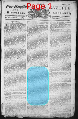 Page thumbnail for The New Hampshire Gazette And Historical Chronicle