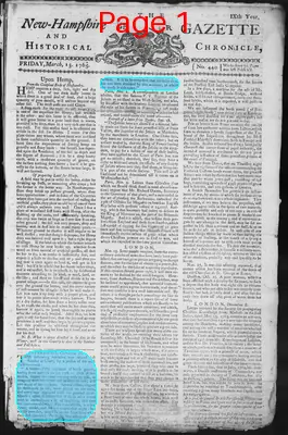 Page thumbnail for The New Hampshire Gazette And Historical Chronicle