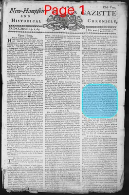 Page thumbnail for The New Hampshire Gazette And Historical Chronicle