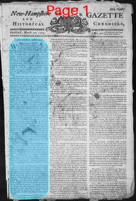 Page thumbnail for The New Hampshire Gazette And Historical Chronicle