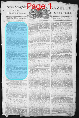 Page thumbnail for The New Hampshire Gazette And Historical Chronicle