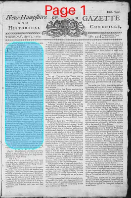 Page thumbnail for The New Hampshire Gazette And Historical Chronicle