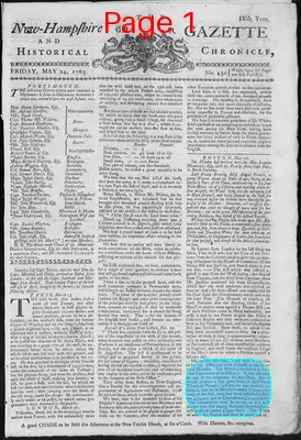 Page thumbnail for The New Hampshire Gazette And Historical Chronicle