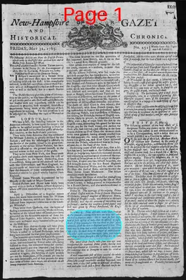 Page thumbnail for The New Hampshire Gazette And Historical Chronicle