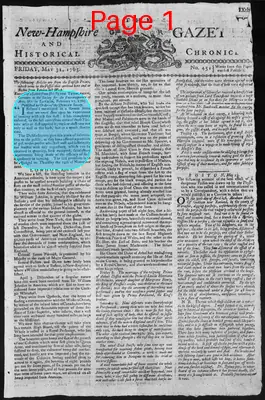 Page thumbnail for The New Hampshire Gazette And Historical Chronicle