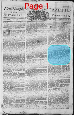 Page thumbnail for The New Hampshire Gazette And Historical Chronicle