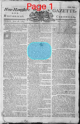 Page thumbnail for The New Hampshire Gazette And Historical Chronicle