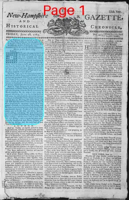 Page thumbnail for The New Hampshire Gazette And Historical Chronicle
