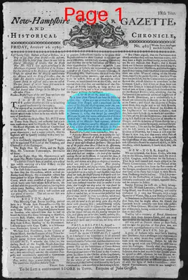 Page thumbnail for The New Hampshire Gazette And Historical Chronicle