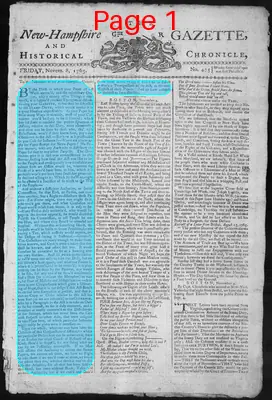 Page thumbnail for The New Hampshire Gazette And Historical Chronicle